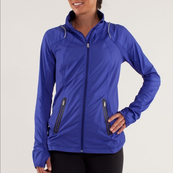lululemon athletica Jackets & Blazers - Lululemon Blue Nothin But Run Full Zip Jacket 6